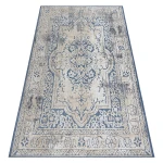 Dywan Sole Ornament Ramka niebieski